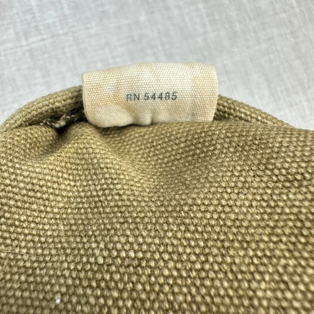 Vtg American Eagle Messenger Bag Khaki Canvas Utility Crossbody Adjustable Strap